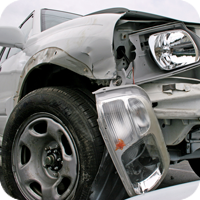  close up image of an automobile crash